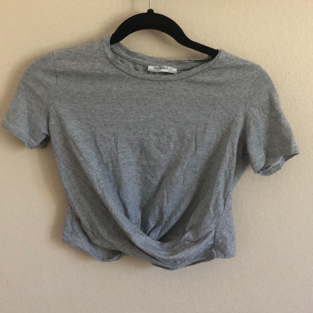 ZARA striped crop top